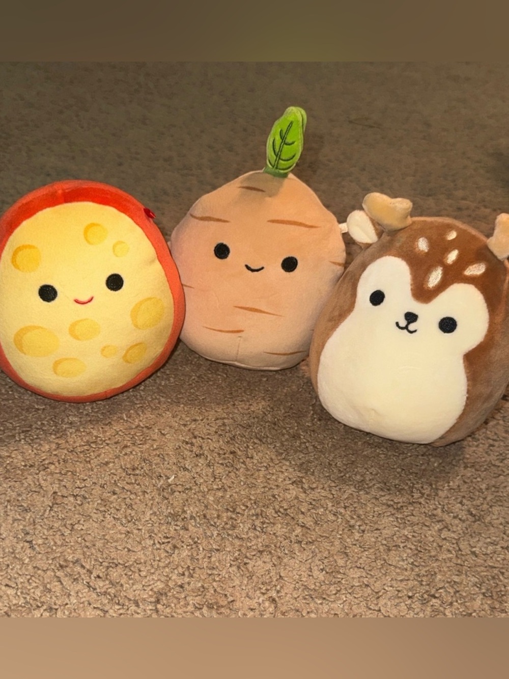 5 inch Squishmallows Plush Trio - Yellow Cheese, Potato &  Deer